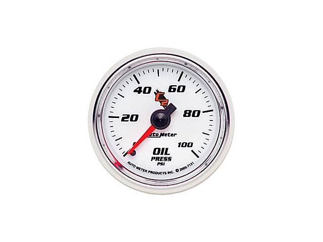 Auto Meter C2 Mechanical Gauge, 2-1/16", Oil Pressure (0-100 PSI)