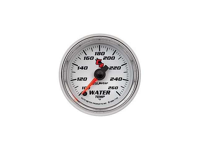 Auto Meter C2 Digital Stepper Motor Gauge, 2-1/16", Water Temperature (100-260 F)