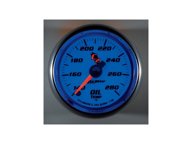 Auto Meter C2 Digital Stepper Motor Gauge, 2-1/16", Oil Temperature (140-280 F) - Click Image to Close