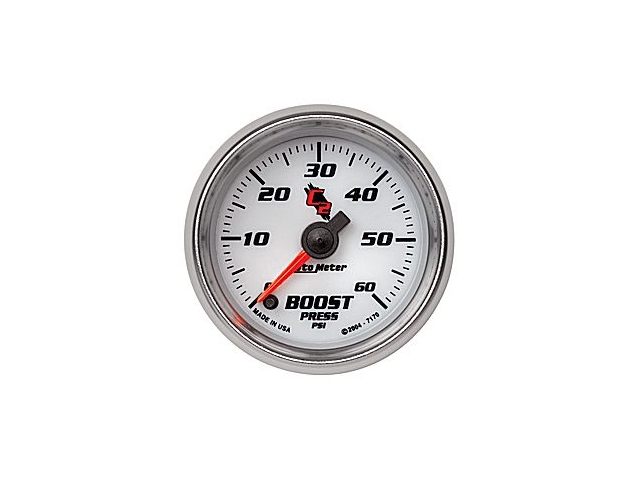 Auto Meter C2 Digital Stepper Motor Gauge, 2-1/16", Boost (0-60 PSI)