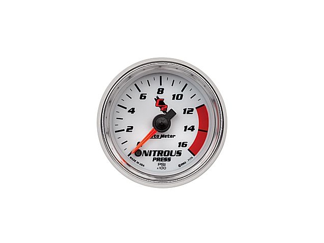 Auto Meter C2 Digital Stepper Motor Gauge, 2-1/16", Nitrous Pressure (0-1600 PSI) - Click Image to Close