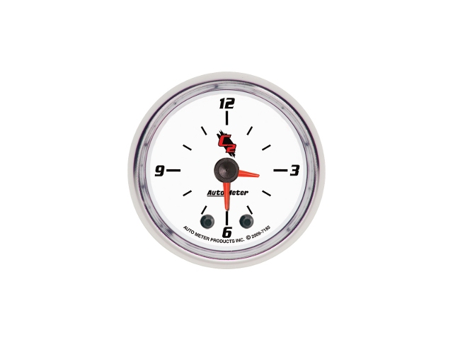 Auto Meter C2 Digital Stepper Motor Gauge, 2-1/16", Clock (12 Hours)