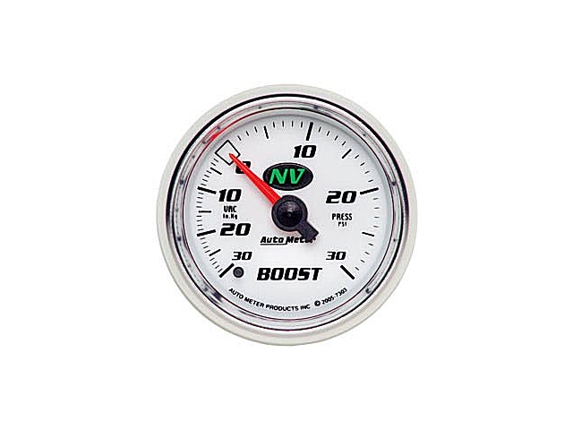 Auto Meter NV Mechanical, 2-1/16", Vacuum/Boost (30 In. Hg/30 PSI)