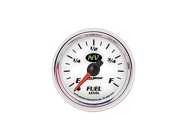 Auto Meter NV Digital Stepper Motor Gauge, 2-1/16", Fuel Level Programmable Empty-Full Range (0-280 Ohm Adjustable Scale w/ 7 Preset Ranges For Common Vehicle Types) - Click Image to Close