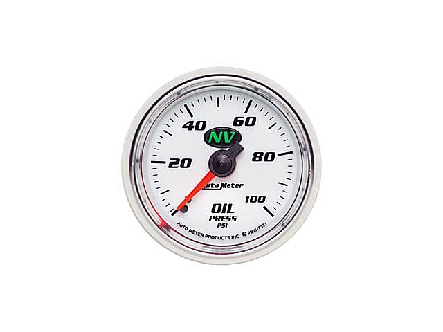 Auto Meter NV Mechanical, 2-1/16", Oil Pressure (0-100 PSI)
