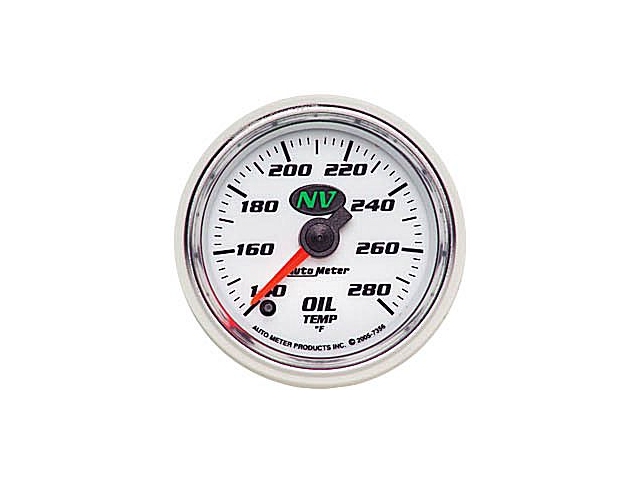 Auto Meter NV Digital Stepper Motor Gauge, 2-1/16", Oil Temperature (140-280 deg. F)