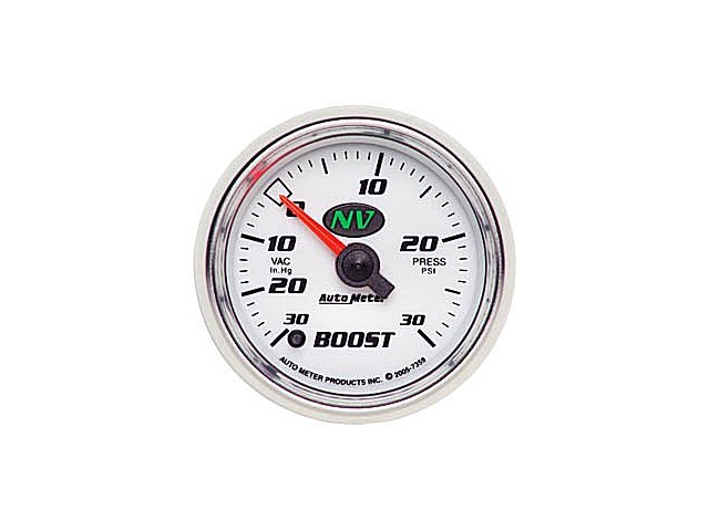 Auto Meter NV Digital Stepper Motor Gauge, 2-1/16", Vacuum/Boost (30 In. Hg/30 PSI)