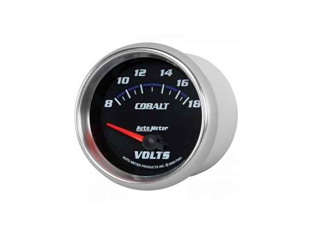 Auto Meter COBALT Air-Core Gauge, 2-5/8", Voltmeter (8-18 Volts)