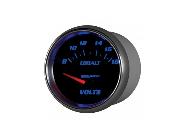 Auto Meter COBALT Air-Core Gauge, 2-5/8", Voltmeter (8-18 Volts)