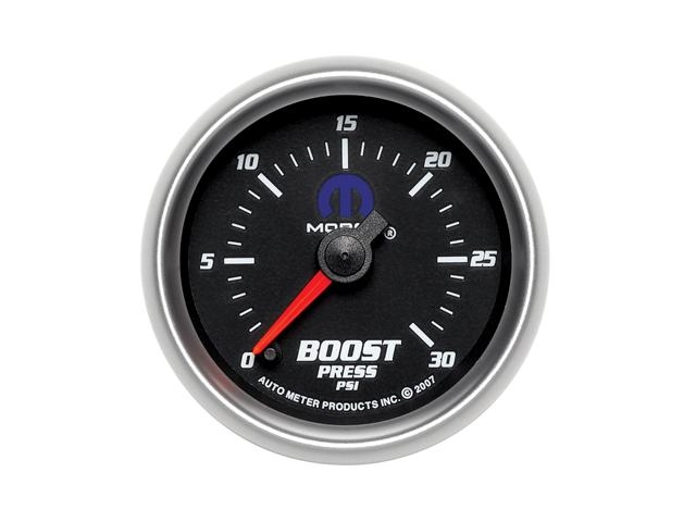 Auto Meter MOPAR Digital Stepper Motor Gauge, 2-1/16", Boost (0-30 PSI) - Click Image to Close