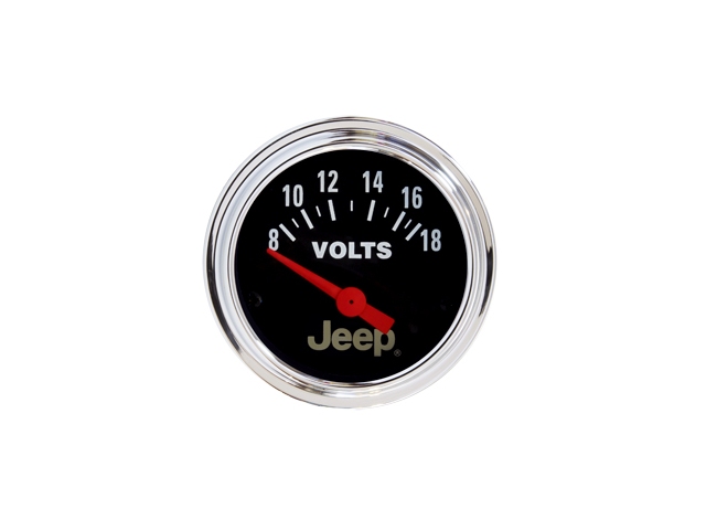 Auto Meter Jeep Air-Core Gauge, 2-1/16", Voltmeter (8-18 Volts) - Click Image to Close