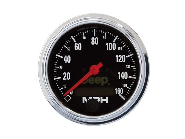 Auto Meter Jeep Air-Core Gauge, 3-3/8", Electric Speedometer (0-160 MPH) - Click Image to Close