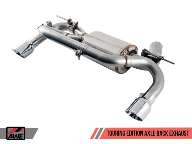 AWE-TUNING TOURING EDITION Axle-Back Exhaust w/ 90mm Chrome Silver Tips (BMW F3X 340i & 440i)