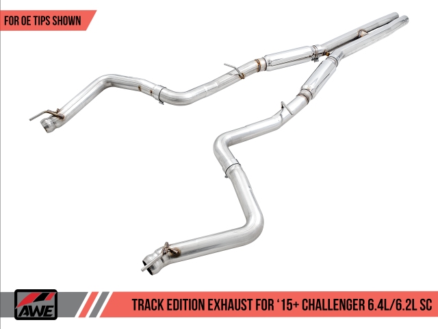 AWE-TUNING TRACK EDITION Cat-Back Exhaust (2015-2020 Challenger SRT 392, R/T Scat Pack, SRT Hellcat & SRT Demon)