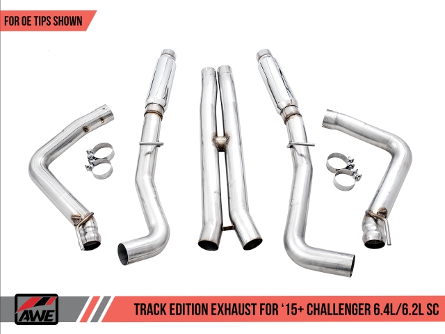 AWE-TUNING TRACK EDITION Cat-Back Exhaust (2015-2020 Challenger SRT 392, R/T Scat Pack, SRT Hellcat & SRT Demon) - Click Image to Close