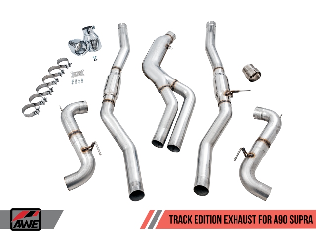 AWE-TUNING TRACK EDITION Cat-Back Exhaust w/ Chrome Silver Tips (2020 GR Supra)