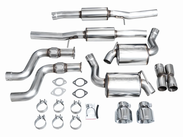 AWE-TUNING TOURING EDITION Cat-Back Exhaust w/ Dual Chrome Silver Tips (2023-2024 Nissan Z) - Click Image to Close