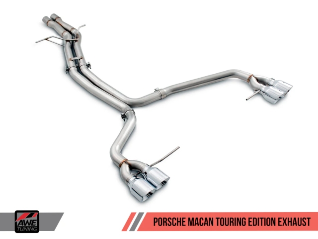 AWE-TUNING TOURING EDITION Cat-Back Exhaust w/ Chrome Silver Tips (2015-2018 Porsche Macan S, GTS & Turbo)