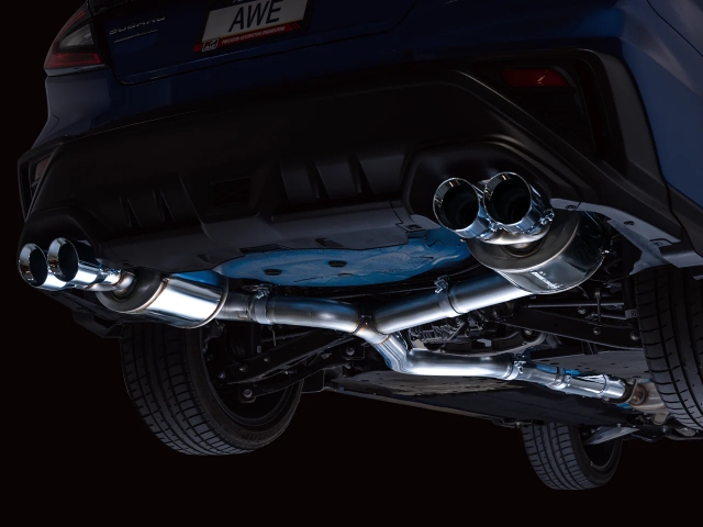 AWE-TUNING TOURING EDITION Cat-Back Exhaust w/ Chrome Silver Tips (2022-2023 Subaru WRX)