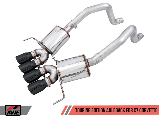 AWE-TUNING TOURING EDITION Axle-Back Exhaust w/o AFM w/ Diamond Black Tips (2014-2019 Corvette Stingray, Grand Sport, Z06 & ZR1) - Click Image to Close