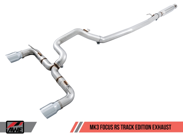 AWE-TUNING TRACK EDITION Cat-Back Exhaust w/ Chrome Silver Tips (2016-2018 Focus RS)