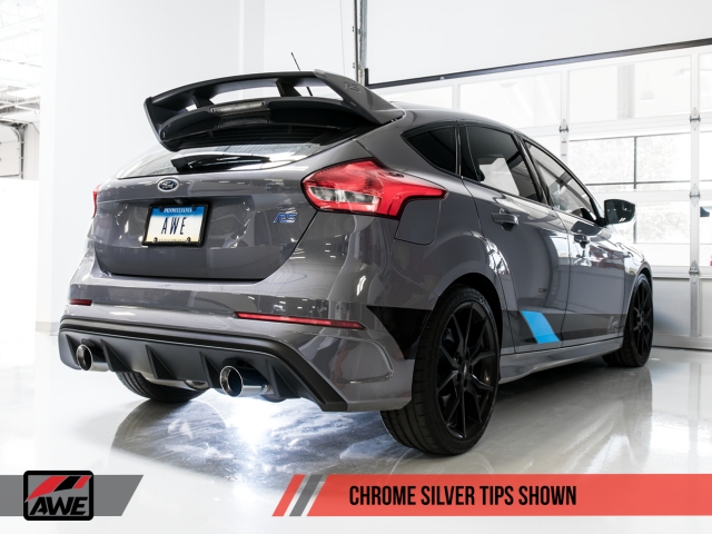 AWE-TUNING TRACK EDITION Cat-Back Exhaust w/ Chrome Silver Tips (2016-2018 Focus RS)