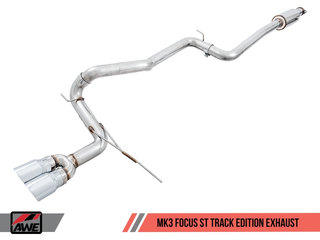 AWE-TUNING TRACK EDITION Cat-Back Exhaust w/ Chrome Silver Tips (2013-2018 Focus ST)