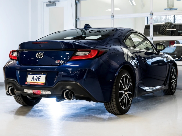 AWE-TUNING TRACK EDITION Cat-Back Exhaust w/ Chrome Silver Tips (2022-2023 Subaru BRZ & Toyota GR86)