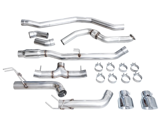 AWE-TUNING TRACK EDITION Cat-Back Exhaust w/ Dual Chrome Silver Tips (2022-2023 Honda Civic Si & Acura Integra A-Spec)