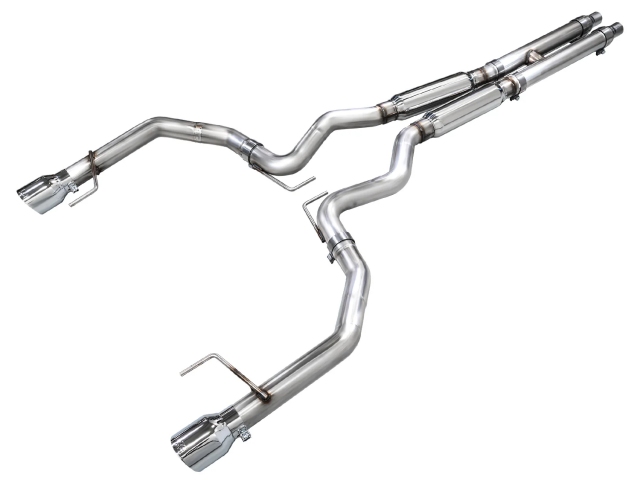 AWE-TUNING TRACK EDITION Cat-Back Exhaust w/ Dual Chrome Silver Tips (2024 Ford Mustang GT)