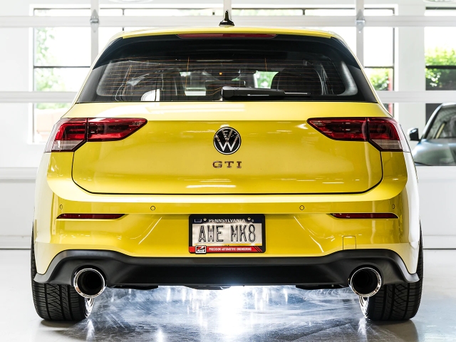 AWE-TUNING TRACK EDITION Cat-Back Exhaust w/ Chrome Silver Tips (2022-2023 Volkswagon GTI)