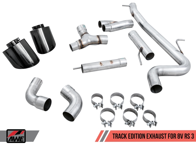 AWE-TUNING TRACK EDITION Exhaust w/ Diamond Black RS Tips (2017-2019 Audi RS 3)