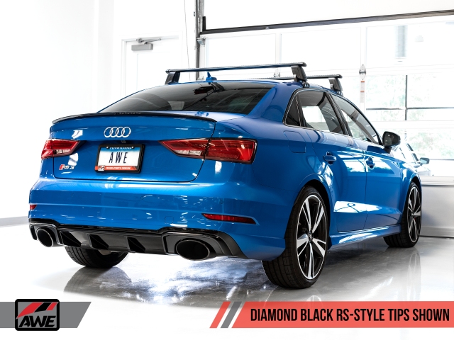 AWE-TUNING TRACK EDITION Exhaust w/ Diamond Black RS Tips (2017-2019 Audi RS 3)