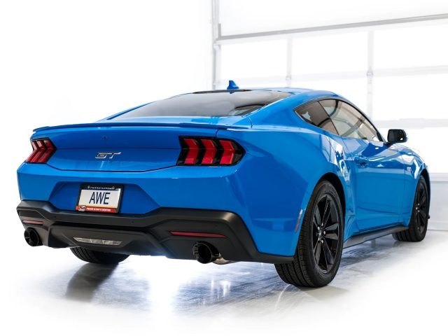 AWE-TUNING TRACK EDITION Cat-Back Exhaust w/ Dual Diamond Black Tips (2024 Ford Mustang GT)