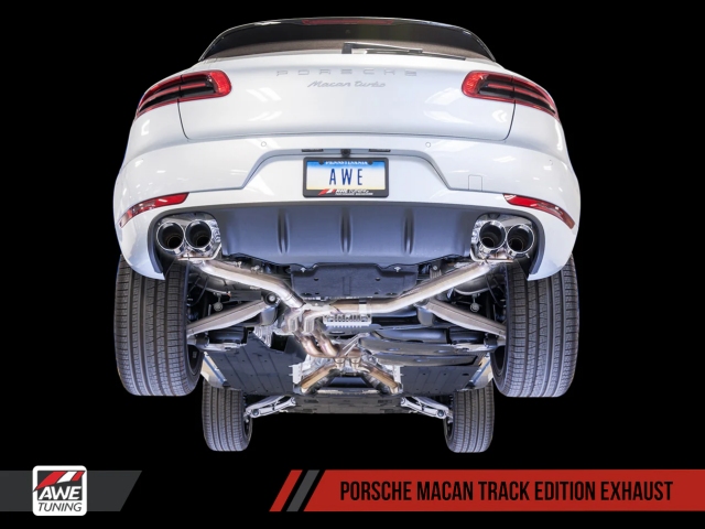 AWE-TUNING TRACK EDITION Cat-Back Exhaust w/ Chrome Silver Tips (2015-2018 Porsche Macan S, GTS & Turbo)