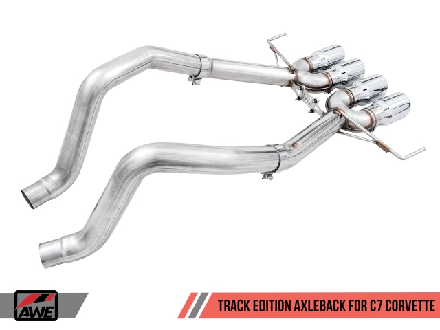AWE-TUNING TRACK EDITION Axle-Back Exhaust w/o AFM w/ Chrome Silver Tips (2014-2019 Corvette Stingray, Grand Sport, Z06 & ZR1)