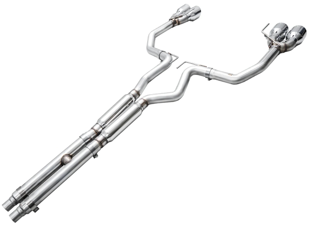 AWE-TUNING TRACK EDITION Cat-Back Exhaust w/ Quad Chrome Silver Tips (2024 Ford Mustang Dark Horse)