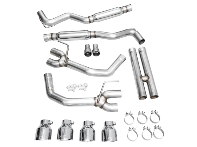 AWE-TUNING TRACK EDITION Cat-Back Exhaust w/ Quad Chrome Silver Tips (2024 Ford Mustang Dark Horse)