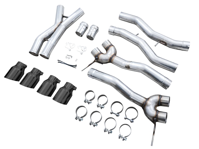 AWE-TUNING TRACK EDITION Cat-Back Exhaust w/ Quad Diamond Black Tips (2021-2023 BMW M3, M3 competition, M4 & M4 competition)