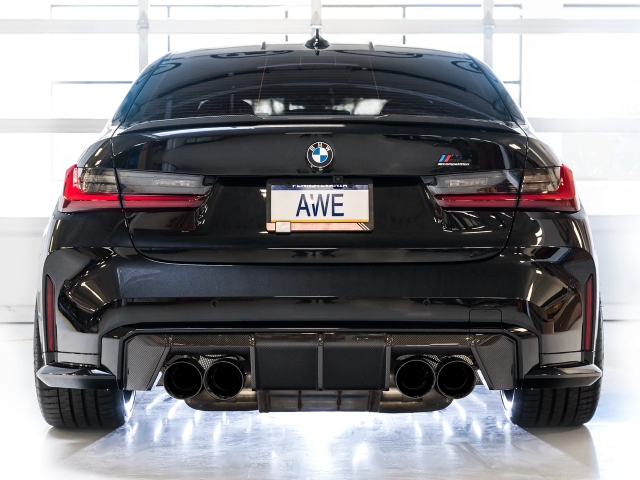 AWE-TUNING TRACK EDITION Cat-Back Exhaust w/ Quad Diamond Black Tips (2021-2023 BMW M3, M3 competition, M4 & M4 competition)