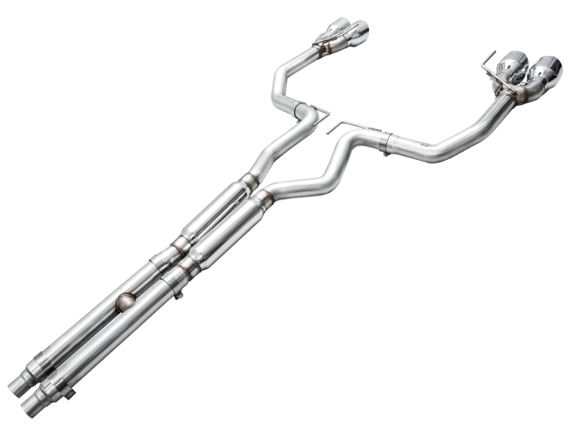 AWE-TUNING TRACK EDITION Cat-Back Exhaust w/ Quad Chrome Silver Tips (2024 Ford Mustang GT)