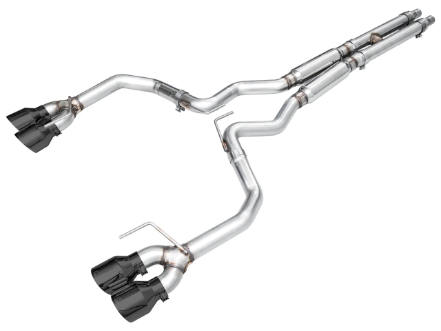 AWE-TUNING TRACK EDITION Cat-Back Exhaust w/ Quad Diamond Tips (2024 Ford Mustang Dark Horse) - Click Image to Close