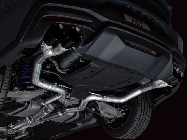 AWE-TUNING TRACK EDITION Cat-Back Exhaust w/ Quad Diamond Black Tips (2024 Ford Mustang GT)