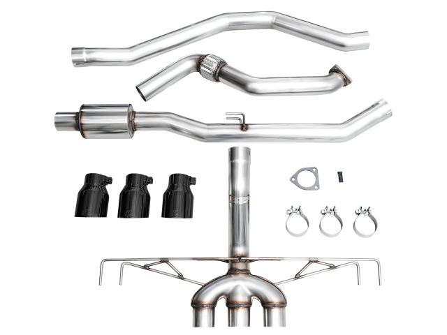 AWE-TUNING TRACK EDITION Cat-Back Exhaust w/ Triple Diamond Black Tips (2023-2024 Honda Civic Type R)