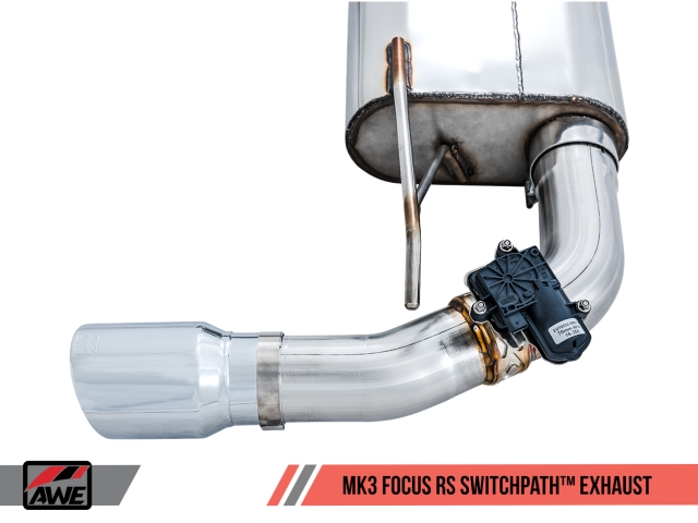 AWE-TUNING SWITCHPATH Cat-Back Exhaust w/ Chrome Silver Tips & SWITCHPATH Remote (2016-2018 Focus RS)