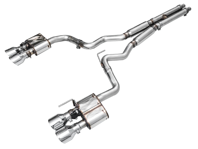 AWE-TUNING SWITCHPATH Cat-Back Exhaust w/ Quad Chrome Silver Tips (2024 Ford Mustang Dark Horse)