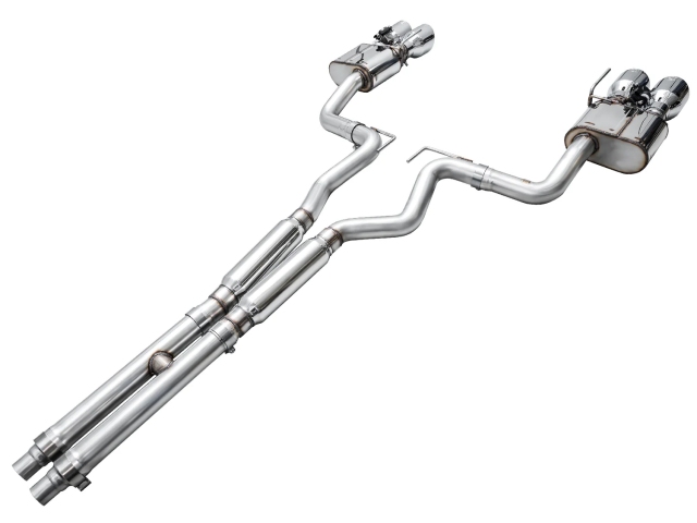 AWE-TUNING SWITCHPATH Cat-Back Exhaust w/ Quad Chrome Silver Tips (2024 Ford Mustang Dark Horse)