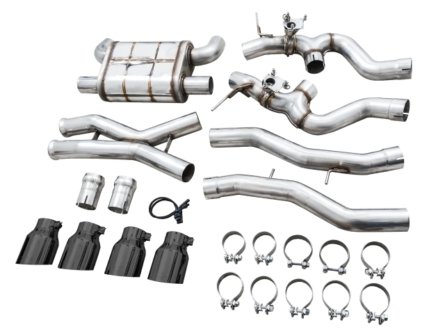 AWE-TUNING SWITCHPATH Cat-Back Exhaust w/ Quad Diamond Black Tips (2021-2023 BMW M3, M3 competition, M4 & M4 competition)