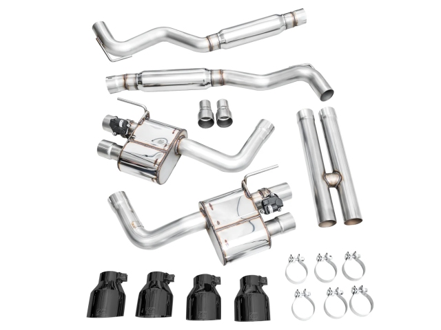 AWE-TUNING SWITCHPATH Cat-Back Exhaust w/ Quad Diamond Black Tips (2024 Ford Mustang Dark Horse)