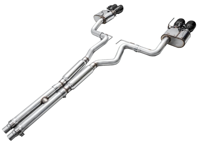 AWE-TUNING SWITCHPATH Cat-Back Exhaust w/ Quad Diamond Black Tips (2024 Ford Mustang GT)